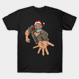 Topless Macho Santa Claus Christmas Funny Gift T-Shirt